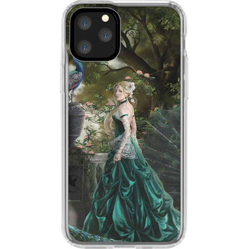 Woman with Peacocks by Nene Thomas iPhone 11 Pro Clear Case