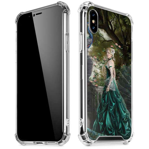 Woman with Peacocks by Nene Thomas iPhone XS Max Clear Case