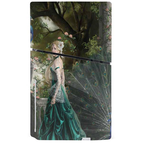 Woman with Peacocks by Nene Thomas PS5 Slim Disk Bundle Skin