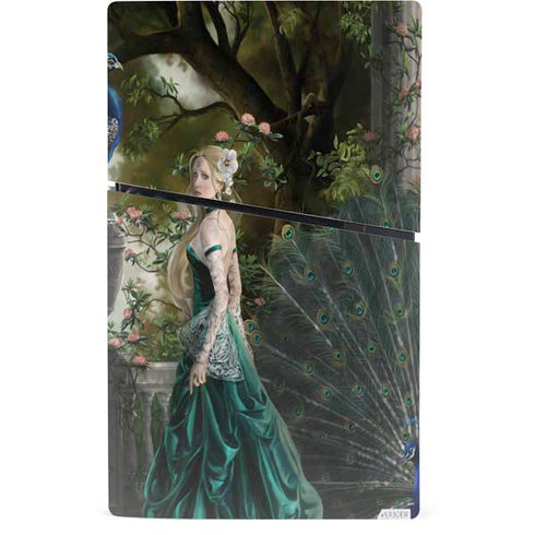 Woman with Peacocks by Nene Thomas PS5 Slim Digital Edition Console Skin
