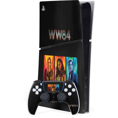 Wonder Woman 1984 (2020) Characters Poster PS5 Slim Digital Edition Bundle Skin