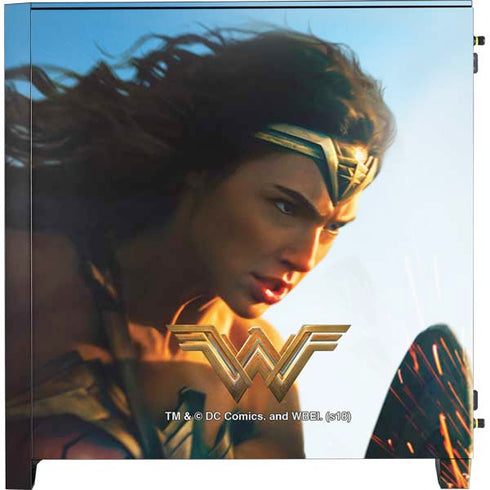 DC Comics Wonder Woman Action Pose Poster Corsair 4000D Tempered Glass Mid-Tower ATX Case Skin