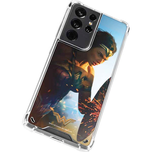 DC Comics Wonder Woman Action Pose Poster Galaxy S21 Ultra 5G Clear Case