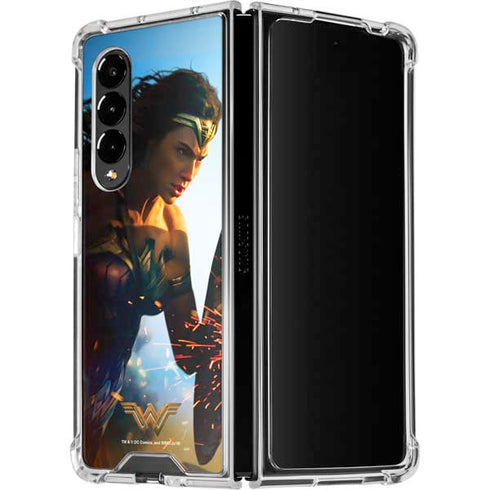 DC Comics Wonder Woman Action Pose Poster Galaxy Z Fold4 5G Clear Case