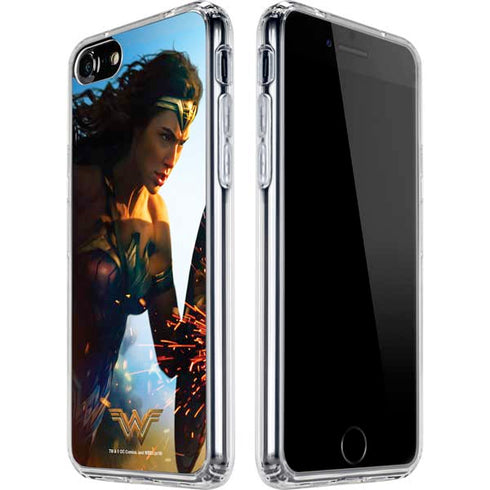 DC Comics Wonder Woman Action Pose Poster iPhone SE (2nd & 3rd Gen) Clear Case