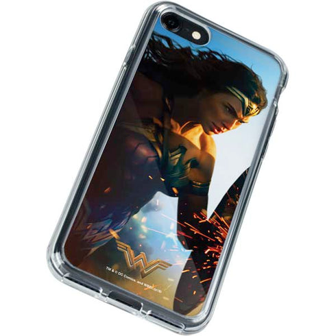 DC Comics Wonder Woman Action Pose Poster iPhone SE (2nd & 3rd Gen) Clear Case