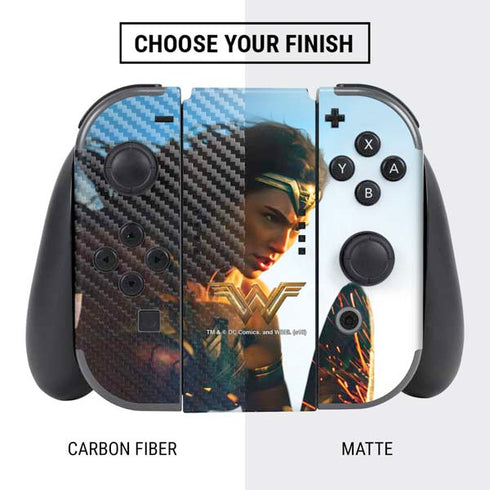 DC Comics Wonder Woman Action Pose Poster Nintendo Switch Bundle Skin