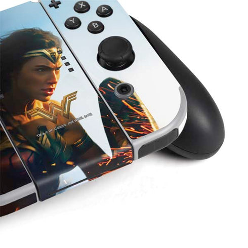 DC Comics Wonder Woman Action Pose Poster Nintendo Switch OLED (2021) Skin