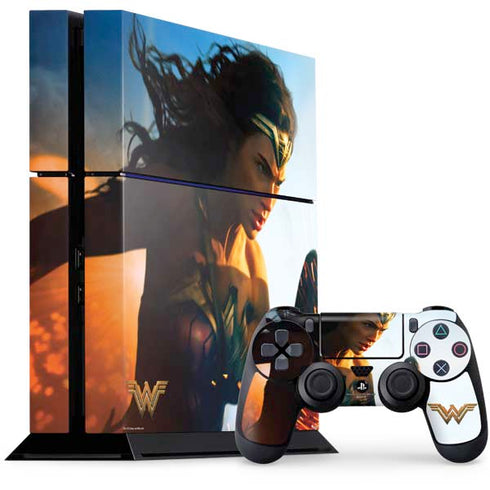 DC Comics Wonder Woman Action Pose Poster PS4 Console and Controller Bundle Skin