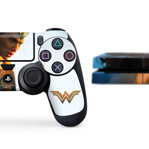 DC Comics Wonder Woman Action Pose Poster PS4 Console and Controller Bundle Skin