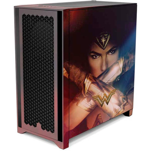 DC Comics Wonder Woman Profile Character Poster Corsair 4000D Tempered Glass Mid-Tower ATX Case Skin
