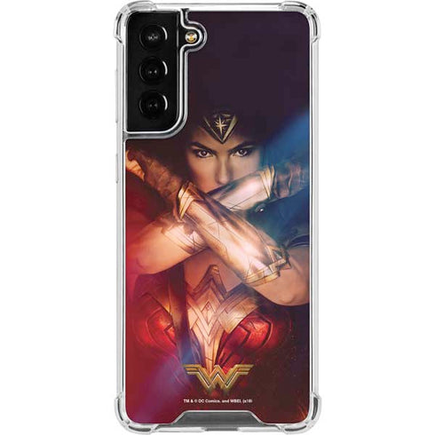 DC Comics Wonder Woman Profile Character Poster Galaxy S21 FE Clear Case
