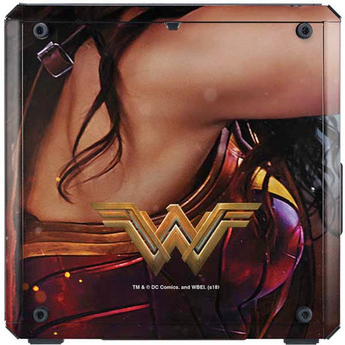 DC Comics Wonder Woman Battle Ready Poster Cooler Master MasterBox Q300L Mini Tower Skin