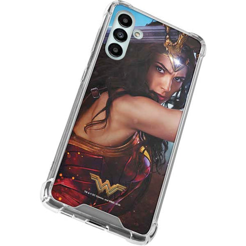 DC Comics Wonder Woman Battle Ready Poster Galaxy A13 5G Clear Case