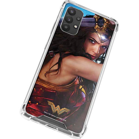 DC Comics Wonder Woman Battle Ready Poster Galaxy A32 5G Clear Case