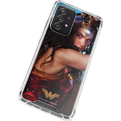 DC Comics Wonder Woman Battle Ready Poster Galaxy A52 5G Clear Case