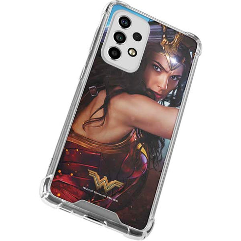 DC Comics Wonder Woman Battle Ready Poster Galaxy A53 5G Clear Case