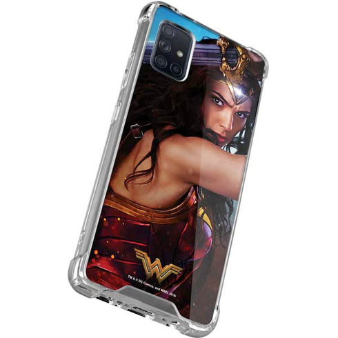 DC Comics Wonder Woman Battle Ready Poster Galaxy A71 5G Clear Case