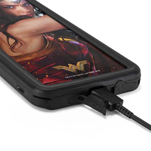 DC Comics Wonder Woman Battle Ready Poster Galaxy S20 Plus Waterproof Case