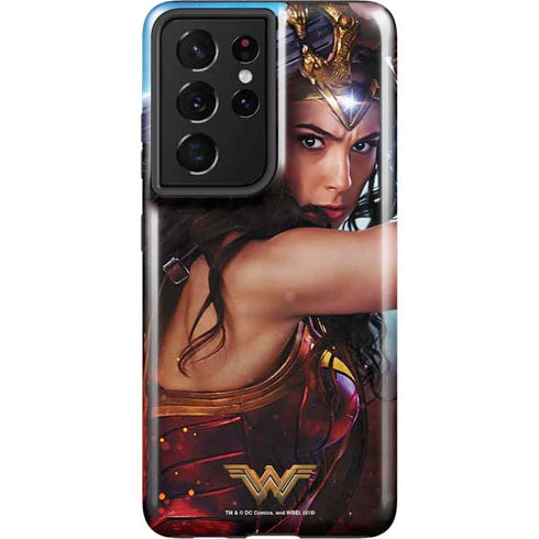 DC Comics Wonder Woman Battle Ready Poster Galaxy S21 Ultra 5G Pro Case