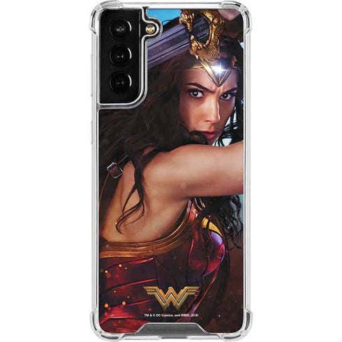 DC Comics Wonder Woman Battle Ready Poster Galaxy S22 Plus Clear Case
