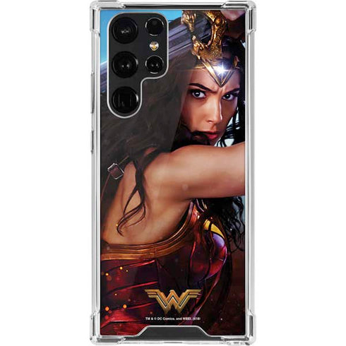 DC Comics Wonder Woman Battle Ready Poster Galaxy S22 Ultra Clear Case