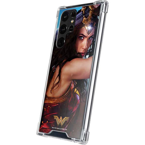 DC Comics Wonder Woman Battle Ready Poster Galaxy S22 Ultra Clear Case