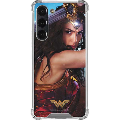 DC Comics Wonder Woman Battle Ready Poster Galaxy S23 Plus Clear Case