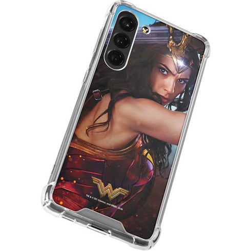 DC Comics Wonder Woman Battle Ready Poster Galaxy S23 Plus Clear Case