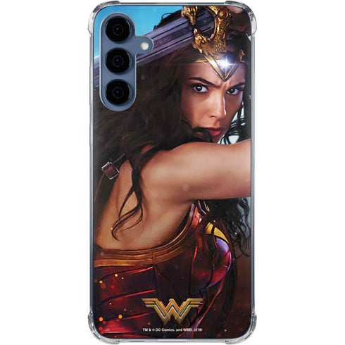 DC Comics Wonder Woman Battle Ready Poster Galaxy S24 Clear Case