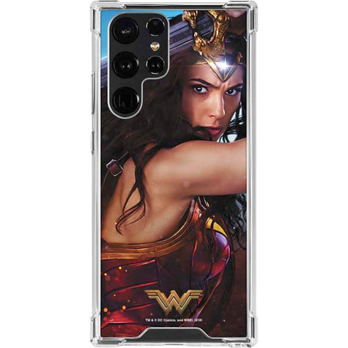 DC Comics Wonder Woman Battle Ready Poster Galaxy S24 Ultra Clear Case