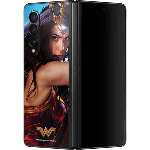 DC Comics Wonder Woman Battle Ready Poster Galaxy Z Fold3 5G Skin