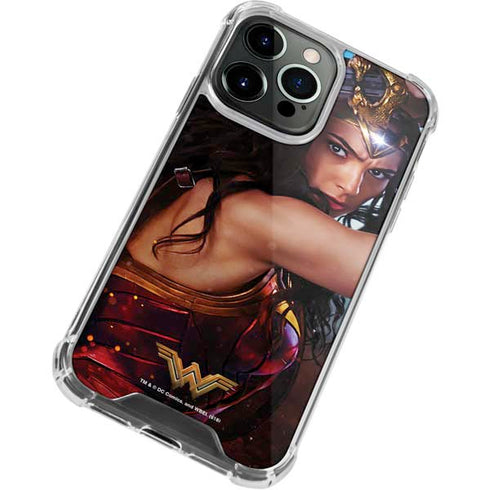 DC Comics Wonder Woman Battle Ready Poster iPhone 13 Pro Clear Case