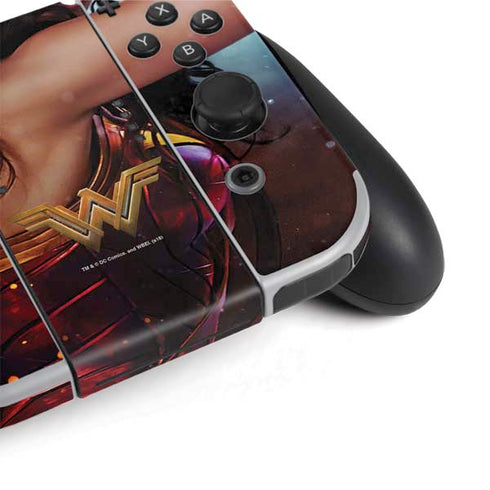 DC Comics Wonder Woman Battle Ready Poster Nintendo Switch OLED (2021) Skin