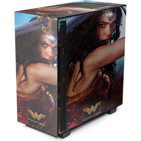 DC Comics Wonder Woman Battle Ready Poster NZXT H510 Compact ATX Mid-Tower Case Skin