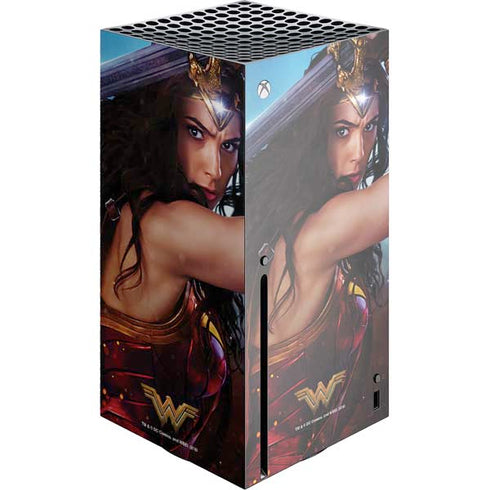 DC Comics Wonder Woman Battle Ready Poster Xbox Series X Console Skin