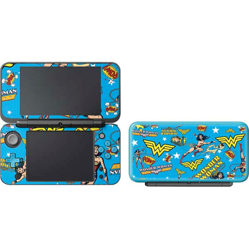 DC Comics Wonder Woman Action pose pattern Nintendo 2DS XL (2017) Skin