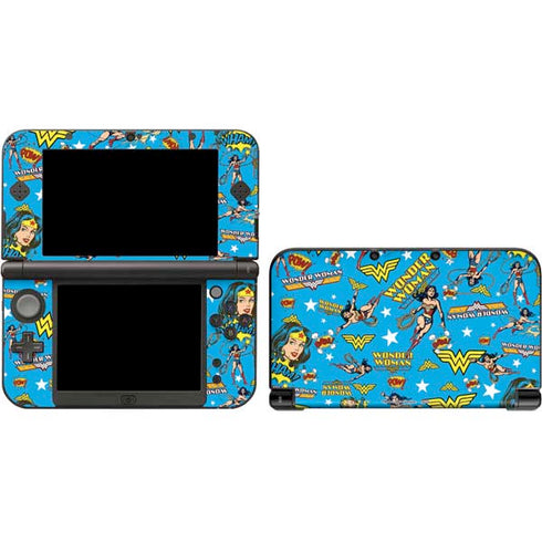 DC Comics Wonder Woman Action pose pattern 3DS XL 2015 Skin