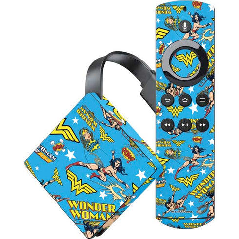 DC Comics Wonder Woman Action pose pattern Amazon Fire TV Skin