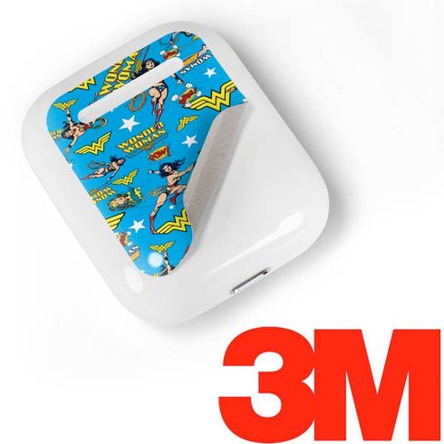 DC Comics Wonder Woman Action pose pattern Apple AirPods Skin