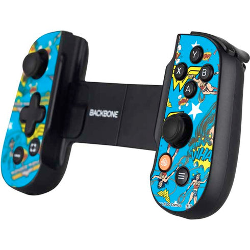 DC Comics Wonder Woman Action pose pattern Backbone One for iPhone Game Controller Skin