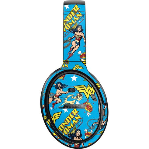 DC Comics Wonder Woman Action pose pattern Bose QuietComfort 35 Headphones Skin