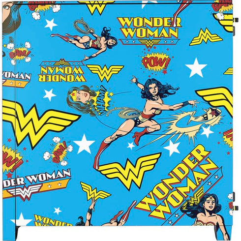 DC Comics Wonder Woman Action pose pattern Corsair 4000D Tempered Glass Mid-Tower ATX Case Skin