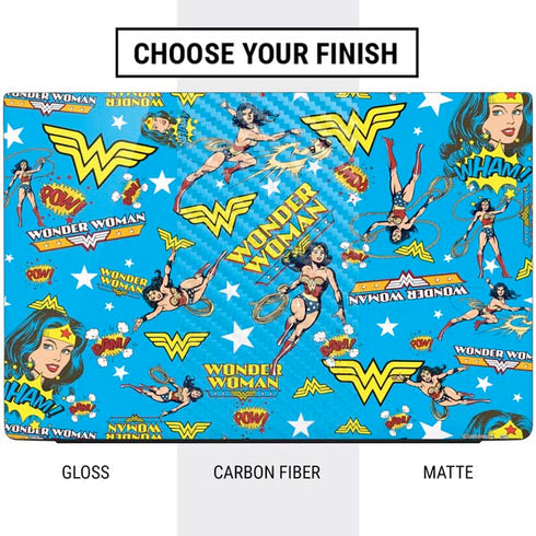 DC Comics Wonder Woman Action pose pattern Dell Vostro Skin
