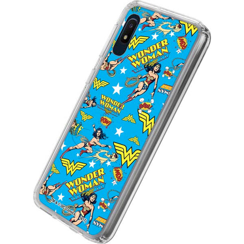 DC Comics Wonder Woman Action pose pattern Galaxy A10e Clear Case