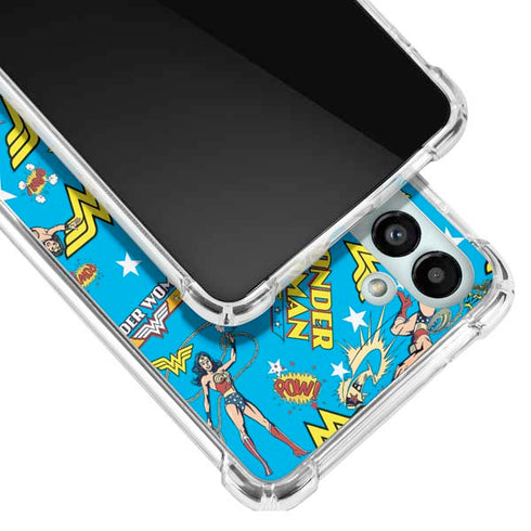 DC Comics Wonder Woman Action pose pattern Galaxy A13 5G Clear Case