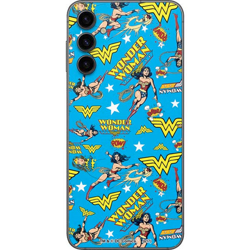 DC Comics Wonder Woman Action pose pattern Galaxy A14 5G Skin