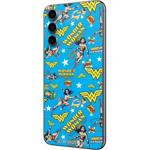 DC Comics Wonder Woman Action pose pattern Galaxy A14 5G Skin