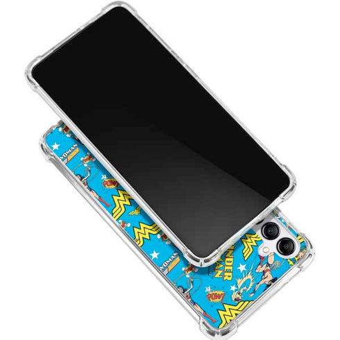 DC Comics Wonder Woman Action pose pattern Galaxy A15 5G Clear Case