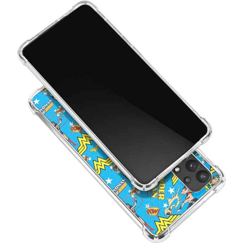 DC Comics Wonder Woman Action pose pattern Galaxy A32 5G Clear Case